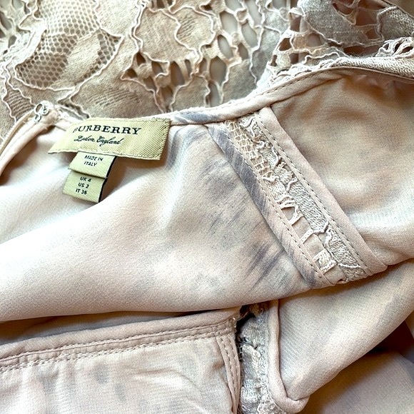 Burberry Heather Pink Embroidered Lace Overlay Dress US size 2 - Picture 11 of 11